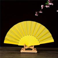 1 ventilador plegable de plástico de estilo clásico, ventilador de papel portátil de 17,78 cm para actuación de danza de Kung Fu, accesorio para sesión de fotos, ventilador plano plegable artesanal - details 4