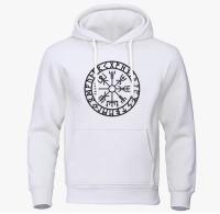 Nueva sudadera con capucha de algodón para hombre de invierno y otoño, sudadera de calle informal cálida con leyenda de los guerreros Odin de los vikingos - details 4