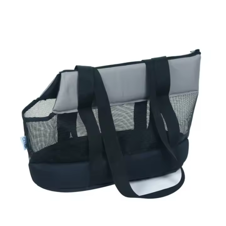 Bolsa de transporte transpirable para mascotas pequeñas, bolso de hombro portátil para perros, Gato Negro, Verano - 1