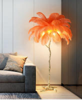 Lámpara de pie con plumas, luminaria moderna para sala de estar, restaurante, oficina, dormitorio, decoración de plumas - details 7