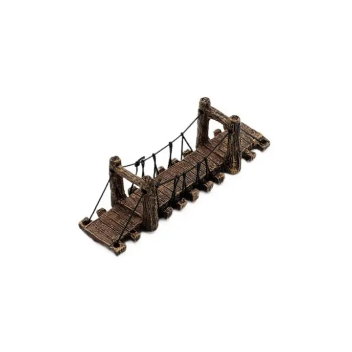 Puente colgante de resina decorativa, puente de simulación Vintage, plataforma de escalada de tortuga, puente de cuerda falsa de resina - 1