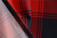 Women plaid print long sleeve vintage a line party dress v neck - details 24