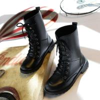 Botas Martin para mujer, botines de talla grande, punta redonda, tacón grueso, cordones, informales, media pantorrilla, Otoño e Invierno - details 15