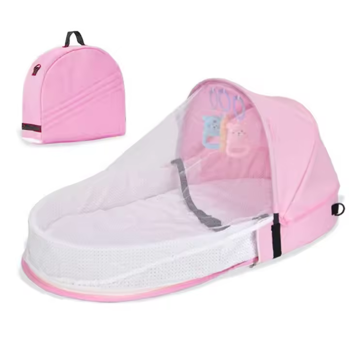 Cunas de bebé, cama biónica para recién nacido, protección contra mosquitos, cuna plegable, parachoques, nido de viaje al aire libre, cesta para dormir - 1