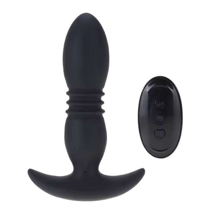 Vibrador Anal inalámbrico con Control remoto para hombres, consolador telescópico, masajeador de próstata, tapón Anal, Juguetes sexuales anales - 1