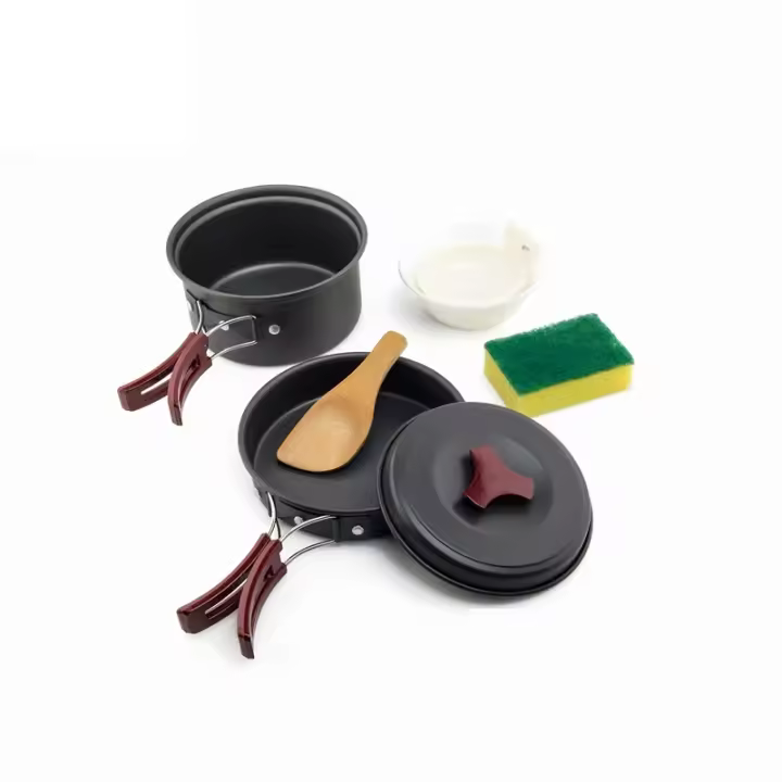 Juego de Cocina al Aire Libre Widesea Set de Ollas y Cubiertos para Camping y Excursiones Equipamiento para Picnics y Viajes - 1