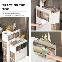 Mueble auxiliar de baño con ruedas y cajones. Gabinete de Almacenamiento Estrecho. Armario Lateral Impermeable para Toallas de Baño. Armario auxiliar de baño. Cajonera móvil. - details 4