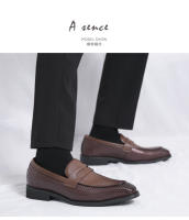 Mocasines, zapatos sin cordones, zapatos formales sin cordones de estilo británico, zapatos de hombre - details 13