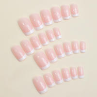 24 Uñas Cortas Cuadradas Falsas + 1 Archivo De Uñas + 1 Pieza De Pegamento De Gel QHW900 Kit De Uñas Postizas De ABS - details 7