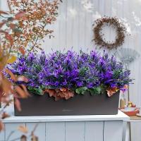 Flores Artificiales Vibrantes y Moradas 6pcs Protección UV Vegetación Falsa Realista para Decoración Interior y Exterior Ideal para Colgar en Cajas de Ventana, Jardín y Detalles de Boda - details 4