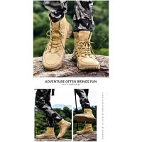 Zapatos de senderismo al aire libre para hombres y mujeres de piel de vaca, zapatos de viaje antideslizantes e impermeables, botas de desierto y zapatos de trabajo - details 20