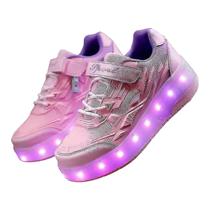 Zapatos con ruedas Led recargables por Usb, zapatillas para patines con ruedas, zapatos para niños y niñas Q7 Zuan - 1