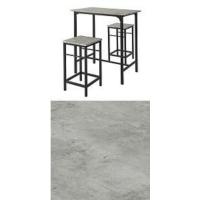 Conjunto de mesa alta de bar y 2 taburetes con respaldo, mesa de comedor de estilo industrial ES - details 7