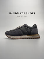 Zapatos deportivos para hombre, hechos a mano, estilo maduro, retro, de cuero, con suela gruesa y transpirable. - details 2