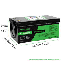 LiFePO4-Batería de litio de 200Ah, 12V, BMS, 10000 + bicicleta autocaravana, Tiendas de barcos - details 4