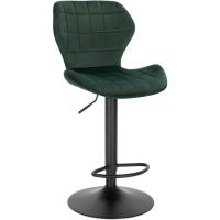 Silla de Comedor Giratoria de 360° Alto de Terciopelo con Resalto y Reposapiés Ajustable en Altura 60-82 cm Negro BH324sz-1 - details 9