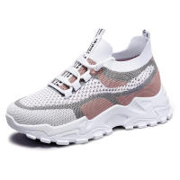 Zapatos de papá ligeros, transpirables, de punto tejido con suela suave para mujer, nueva moda de verano 2025 - details 2