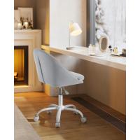 Silla de Oficina en Casa, Silla Giratoria de Algodón y Lino, Silla de Escritorio, Acolchada con Espuma, Altura Ajustable, para Estudio, Dormitorio, Azul Pálido OBG020Q01 - details 59