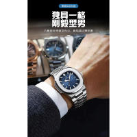 Nuevo Reloj deportivo de moda informal con banda de acero para hombre con calendario - details 1