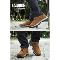 Nuevos Zapatos Originales De Senderismo De Cuero De Gamuza Para Exteriores Para Hombre, Zapatos De Viaje Para Senderismo, Zapatos De Caza, Zapatos Para Correr En El Rastro, Talla Grande 49 - details 8