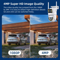 Cámara exterior inalámbrico wifi doméstico Internet HD inteligente 360 grados Visión nocturna vigilancia - details 1