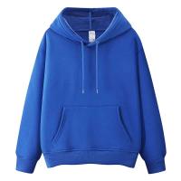 Nueva sudadera con capucha informal para hombre a la moda de otoño e invierno, 100% algodón, manga larga, corte holgado, color sólido, tinte liso - details 8