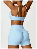 Fierss Conjunto de Yoga, Soft Gym Tre, Color Sólido, Transpirable, Traje de Entrenamiento para Correr para Mujer, 2 Piezas - details 9