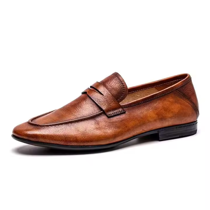 Zapatos de cuero para hombres de negocios de moda, zapatos casuales de alta calidad para que los hombres usen en 2025 - 1