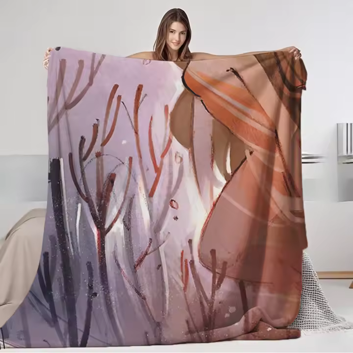Manta de Franela Resistente a Arrugas y Transpirable Cubierta de Duvet Moderna para Viajes oficina - 1