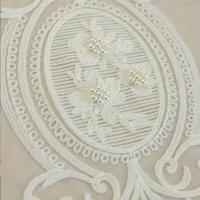 Cortinas de Dormitorio, 2 Piezas,Cortina bordada decorativa para Salón Habitación, Blanco - details 9