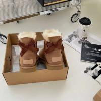 Invierno 2023 nuevas botas de nieve con cordones de tubo medio de piel de oveja para mujer - details 4