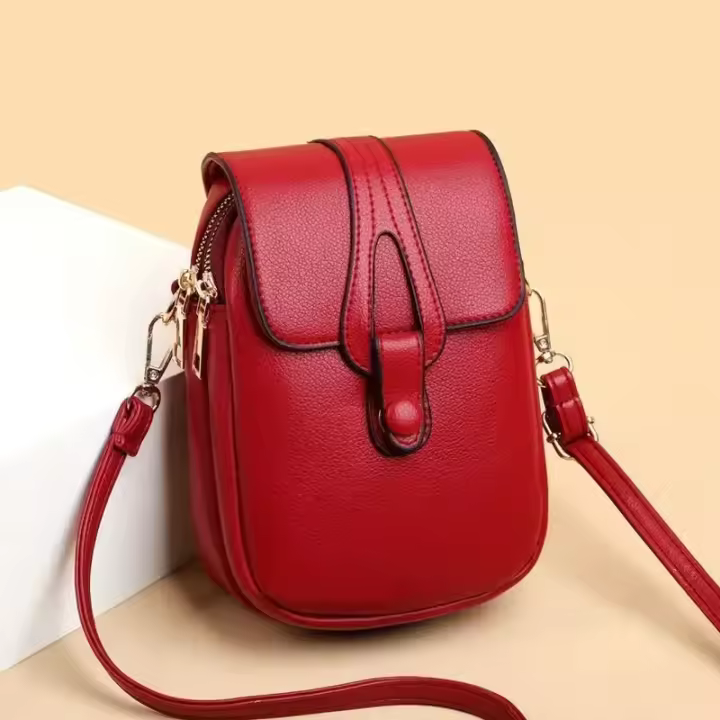 Bolsos de hombro pequeños de moda Vintage para mujer, bandolera Retro de cuero PU para teléfono, bolso de mano, monederos y bolsos - 1