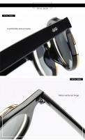 Retro Lid Hombres y Mujeres, Gafas de Sol Redondas con Montura Pequeña, Conducir, para Verano - details 8