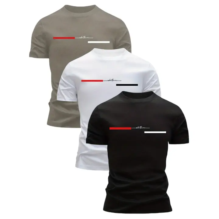 Camisetas de Algodón 100% para Hombres Cuello Redondo, Ajuste Cómodo, Ligero y Transpirable con Gráfico de Alta Voltaje Perfecto para el Verano - 1