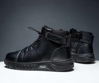 Botas de Cuero de Alta Calidad para Hombres Moda Motocicleta 2022 Botas de Trabajo Cómodas y Impermeables con Plataforma - details 13