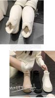 Botas de nieve cálidas para mujer, botas con plataforma antideslizante, suela de goma gruesa, fieltro, algodón, invierno, 2024 - details 22