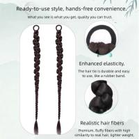 Horquilla de mariposa, cola de caballo trenzada larga, extensión de cabello, banda de goma, cola de poni, banda para el cabello Natural - details 7