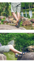 Novedad de verano, sandalias para hombre, sandalias romanas clásicas de cuero, zapatos de playa para exteriores, sandalias informales para senderismo acuático para hombre - details 20