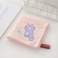 Toalla cuadrada pequeña de algodón puro para niños, calcomanía de dibujos animados, lana y una gasa, 5 piezas - details 5