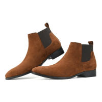 Botas Chelsea para hombre Comercio exterior cabeza pequeña cuadrada zapatos para hombre botines cortos de moda versátiles. - details 12
