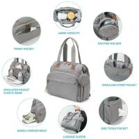 Mochila grande multifuncional para mamá con aislamiento, cruz diagonal, tres usos, madre y bolsa para entrega - details 1