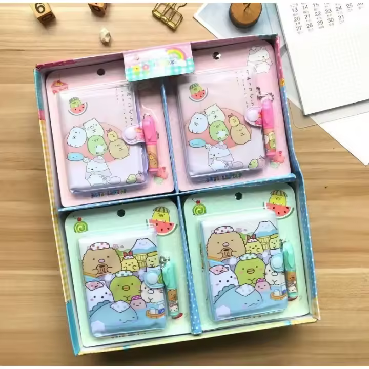 San-x-Cuaderno de dibujos animados SUMIKKO GURASHI A6, cuaderno Kawaii, Bloc de notas de tapa dura, organizador de tiempo, amigo, regalo de papelería para niños - 1