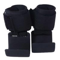 1 unidad/par de ganchos de agarre para levantamiento de pesas, antideslizantes, ajustables, protector de muñeca auxiliar, 1 par - details 2