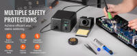 SucceBuy Estación de soldadura de hierro, kit de estación de soldadura con pantalla digital de 70 W, 122 ° F-932 ° Control de temperatura F y transformador incorporado - details 0