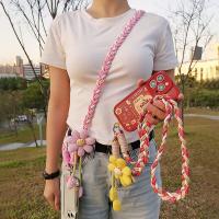 Correa de Teléfono Lanyard para Mujeres Estilo LargoinsCuerda trenzada hecha a mano de flor de viento, duradera, anti-pérdida para exteriores - details 6