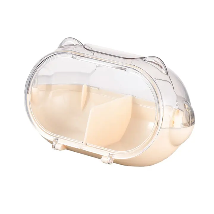 Estante de almacenamiento de esponjas en polvo de dibujos animados, estuche de maquillaje cosmético vacío con forma de oreja de gato, estante de huevo de belleza bonito sellable de gran capacidad - 1