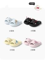 Zapatillas de tiburón lindo de dibujos animados diversión femenina verano lindo tiburón sandalias antideslizante pareja zapatillas frescas - details 12