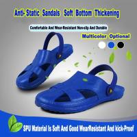 Zapatillas antiestáticas zapatos de seguridad hombre y mujer para el trabajo antideslizante transpirable masaje SPU suelas suaves sandalias de moda de verano - details 0
