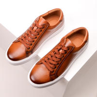Zapatos blancos de hombre retro zapatos de placa base suave de cuero versátil - details 17