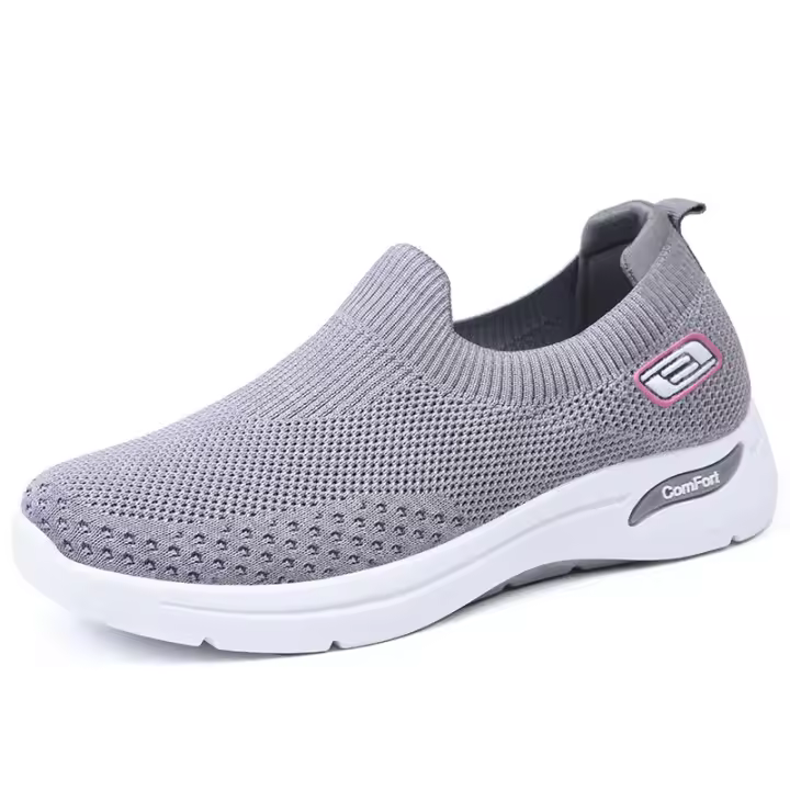 Zapatos de mujer nuevos zapatos de tela zapatos de mujer zapatos de madre calcetines casuales tejidos con mosca zapatos zapatillas de suela suave - 1